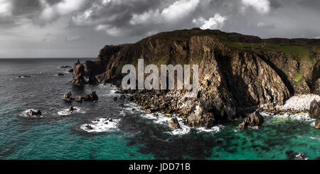 Vedute aeree di Dalmore Beach, Dail Mor, Carloway Lewis, Ebridi Esterne Foto Stock