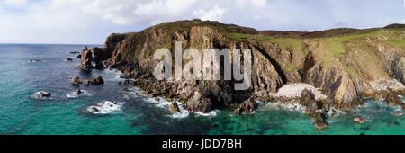 Vedute aeree di Dalmore Beach, Dail Mor, Carloway Lewis, Ebridi Esterne Foto Stock