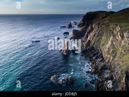 Vedute aeree di Dalmore Beach, Dail Mor, Carloway Lewis, Ebridi Esterne Foto Stock