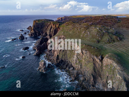 Vedute aeree di Dalmore Beach, Dail Mor, Carloway Lewis, Ebridi Esterne Foto Stock