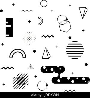 Sfondo di Memphis. Configurazione astratta fashion 80-90s. Illustrazione Vettoriale