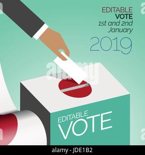 Il voto elettorale Box in Giappone Illustrazione Vettoriale