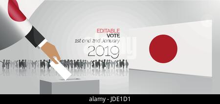 Il voto elettorale Box in Giappone Illustrazione Vettoriale