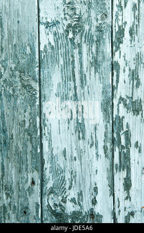 Abstract background in legno con crepe sulla vernice blu gesso, il telaio verticale. Foto Stock