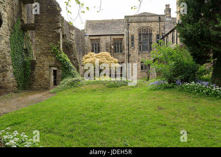 Rovine di Whalley Abbey Foto Stock