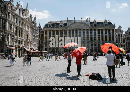 Edifici in Grand Place di Bruxelles in Belgio Foto Stock