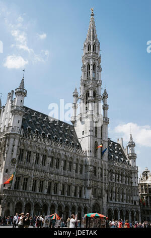 Edifici in Grand Place di Bruxelles in Belgio Foto Stock