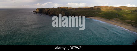 Vedute aeree di Dalmore beach, Dail Mor, Lewis, Ebridi Esterne Foto Stock