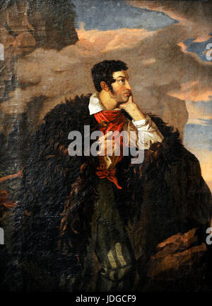 Adam Mickiewicz (1798-1855). Poeta, drammaturgo e saggista. Romanticismo polacco. Michiewicz in Crimea, su Ayu-Dag (Bear Mountain). Ritratto del pittore Valentinas Vankavicius (1800-1842). Vilnius Picture Gallery, Lituania. Foto Stock