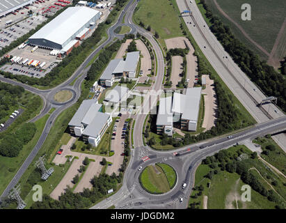 Vista aerea del Valley Business Park, Leeds Foto Stock