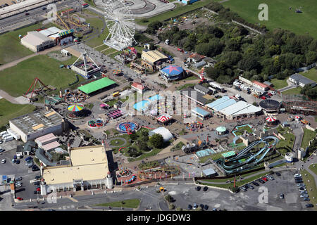 Vista aerea di Southport Pleasureland, Lancashire, Regno Unito Foto Stock