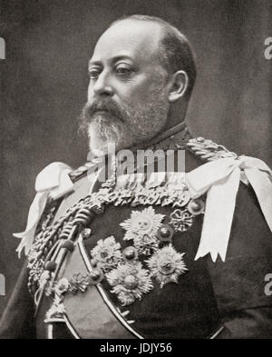 Edward VII, 1841 - 1910. Re del Regno Unito e i domini britannici e Imperatore dell'India. Da Hutchinson nella storia delle nazioni, pubblicato 1915. Foto Stock