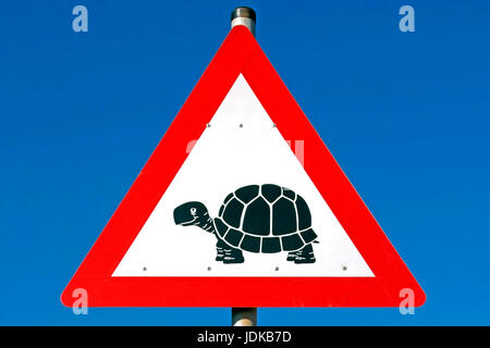 Segnaletica Stradale - stima tartarughe - Africa, Verkehrsschilder - Achtung Schildkroeten - Afrika Foto Stock