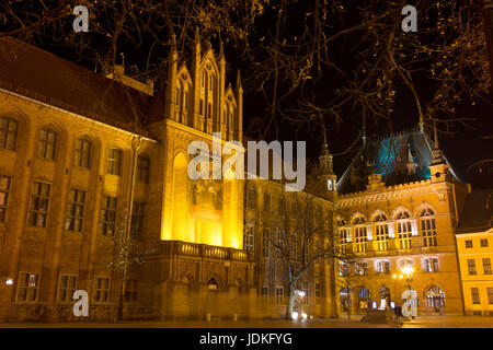 Torun il Vecchio Municipio e la Piazza della Città Vecchia nel centro di Toruń il centro medievale della Città Vecchia. Foto Stock