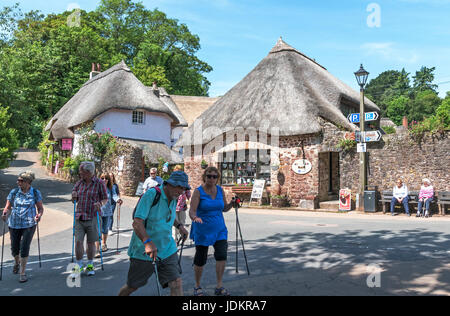 Il villaggio storico di cockington vicino a Torquay indevon, Inghilterra, Regno Unito. Foto Stock