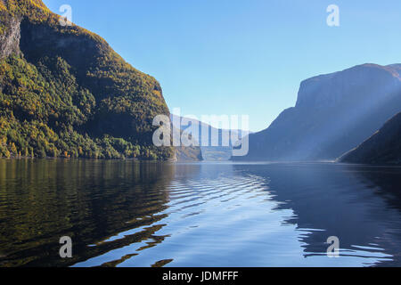 Fiordo di Sogne in Norvegia, Europa Foto Stock