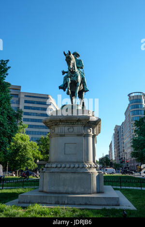 Il Maggiore Generale James B. McPherson statua equestre, McPherson Square, Washington DC Foto Stock