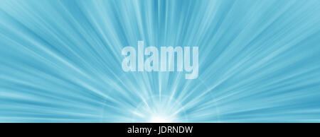 Blu radiante radiale sfondo banner Foto Stock