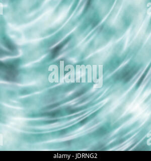Blu turchese, acqua fluente astratta, morbido sfondo sfocato. Foto Stock