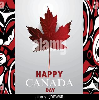 Canada bandiera la Giornata nazionale del Canada Illustrazione Vettoriale