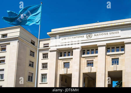 Nazioni Unite onu, Palais des Nations, Ginevra, Svizzera, Europa Foto Stock