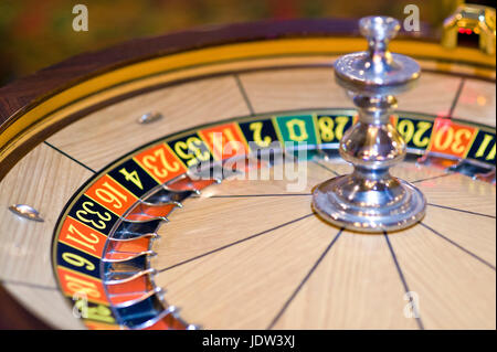 La ruota della roulette in motion, Las Vegas, Nevada, STATI UNITI D'AMERICA Foto Stock