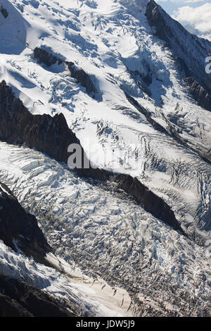 Mont Blanc Glacier, Chamonix Haute Savoie, Francia Foto Stock