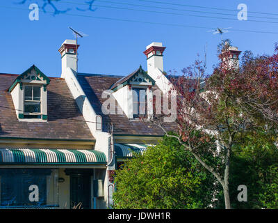 Glebe Case, Sydney, NSW, Australia, sole invernale Foto Stock