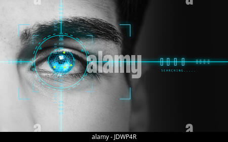 Lettore biometrico high tech la scansione della retina Foto Stock