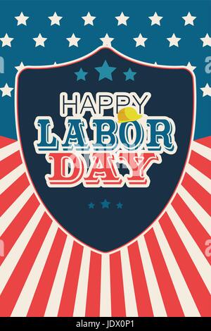 Una illustrazione vettoriale del Labor Day Poster Illustrazione Vettoriale