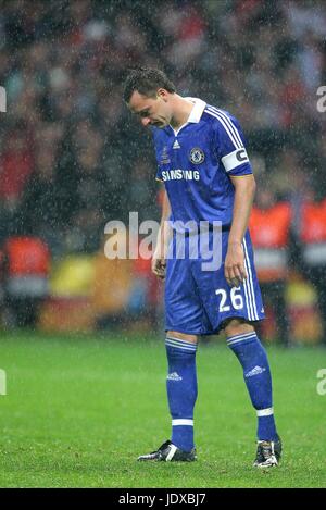 JOHN TERRY MANCA IL MANCHESTER UNITED V CHELSEA LUZHNIKI STADIUM Mosca FEDERAZIONE RUSSA il 21 maggio 2008 Foto Stock