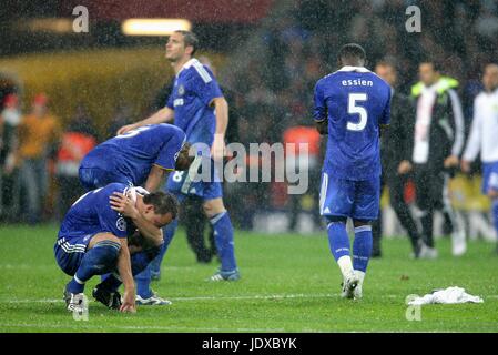 AVRAM GRANT & CHELSEA GIOCATORI MANCHESTER UNITED V CHELSEA LUZHNIKI STADIUM Mosca FEDERAZIONE RUSSA il 21 maggio 2008 Foto Stock