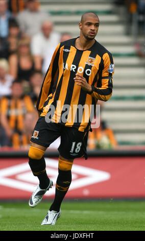 CALEB FOLAN Hull City FC KC Stadium Hull Inghilterra 16 Agosto 2008 Foto Stock