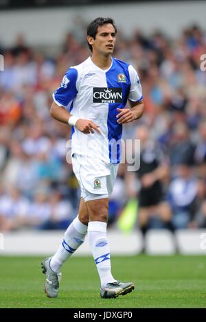 ROQUE SANTA CRUZ Blackburn Rovers FC EWOOD PARK BLACKBURN INGHILTERRA 23 Agosto 2008 Foto Stock