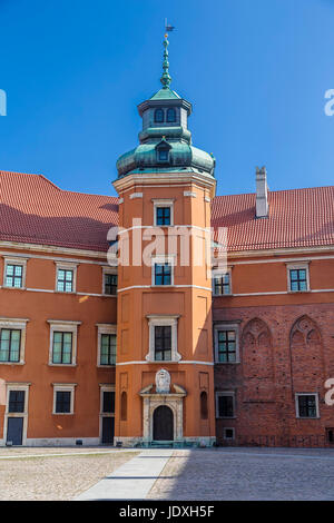 La torre del palazzo reale. Varsavia. Polonia Foto Stock