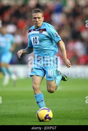 CRAIG BELLAMY West Ham United FC RIVERSIDE STADIUM MIDDLESBROUGH INGHILTERRA 01 Novembre 2008 Foto Stock