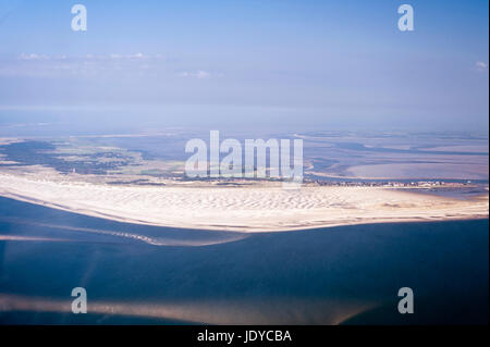 Luftbild vom Schleswig-Holsteinischen Nationalpark Wattenmeer bei Amrum Foto Stock