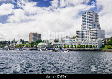 Licenza disponibile su MaximImages.com - Vista panoramica del porto di Nanaimo Waterfront Vancouver Island, British Columbia, Canada Foto Stock