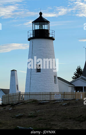 Pemaquid punto luce, Bristol, Maine, raffigurata sul Maine State trimestre Foto Stock