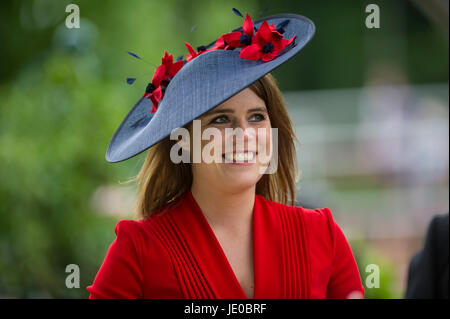 Ascot Berkshire, Regno Unito. Il 22 giugno, 2017. La principessa Eugenie at Royal Ascot 22 Giugno 2017. Credito: John Beasley/Alamy Live News Foto Stock