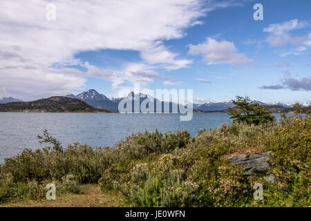 Lapataia Bay a Tierra del Fuego National Park in Patagonia - Ushuaia, Tierra del Fuego, Argentina Foto Stock