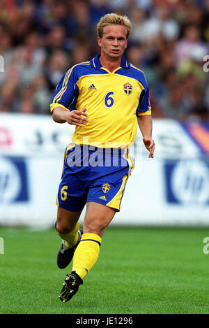 TOBIAS LINDEROTH SVEZIA RASUNDA STADIUM Stoccolma Svezia 15 Agosto 2001 Foto Stock