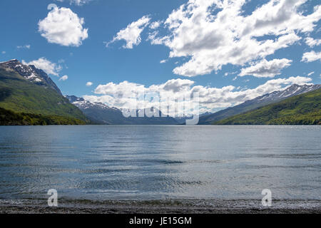 Lago Roca a Tierra del Fuego National Park in Patagonia - Ushuaia, Tierra del Fuego, Argentina Foto Stock