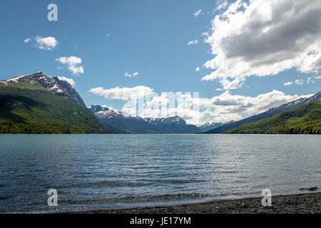 Lago Roca a Tierra del Fuego National Park in Patagonia - Ushuaia, Tierra del Fuego, Argentina Foto Stock