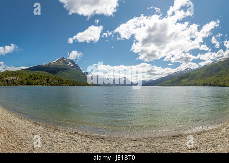 Lago Roca a Tierra del Fuego National Park in Patagonia - Ushuaia, Tierra del Fuego, Argentina Foto Stock