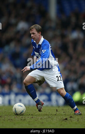 TOBIAS LINDEROTH Everton FC LIVERPOOL Goodison Park 17 Febbraio 2002 Foto Stock