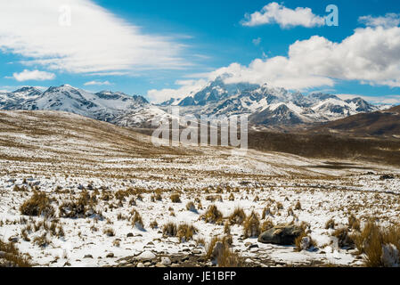 Huayna Potosi montagna vicino a La Paz in Bolivia Foto Stock