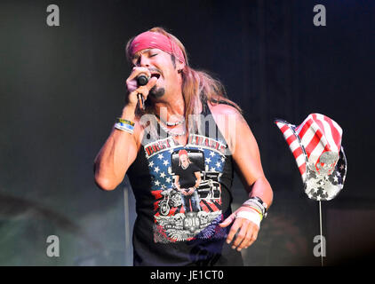 Bret Michaels sul palco Foto Stock