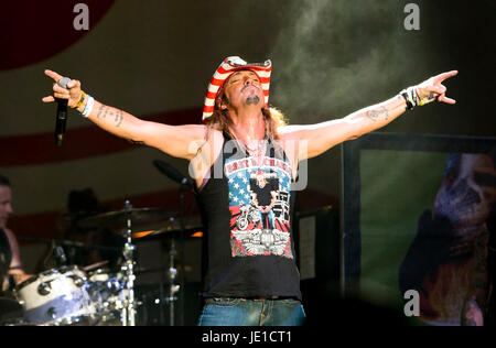 Bret Michaels sul palco Foto Stock