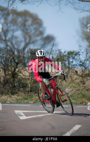 Escursioni in bicicletta nel parco nazionale di Northumberland, Regno Unito. Foto Stock